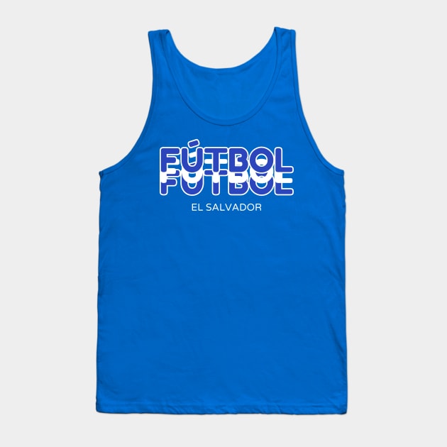 SCNT014 - Futbol El Salvador Flag Colored Letters (Front Only) Tank Top by Tee Vibes Co.